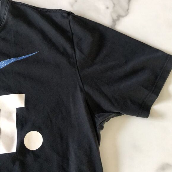 Nike Dri Fit Athletic Cut Cotton/Poly Swoosh Tee Shirt Large - Picture 4 of 9